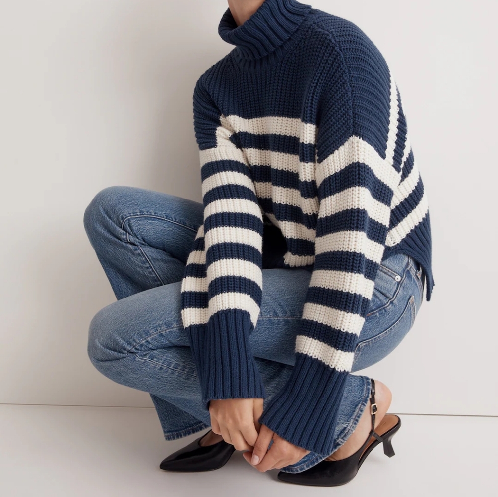 Madewell Wide Rib Turtleneck Sweater size XS
